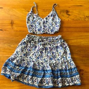 Cute paisley matching set by SHEIN